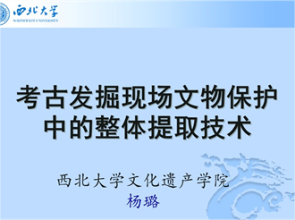 【直播内容回顾】考古发掘文物长期保护 — 西北大学文化遗产学院杨璐老师