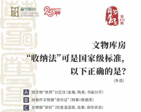 文物库房“收纳法”可是国家级标准，以下正确的是？